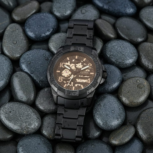 FOSSIL Onyx Eclipse Bold Automatic Steel Watch