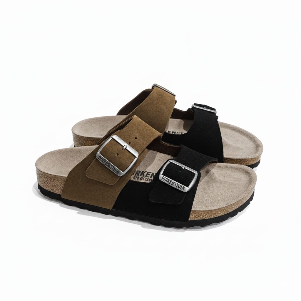 BIRKENSTOCK Ember Glow Luxe Two-Tone Buckle Sandals