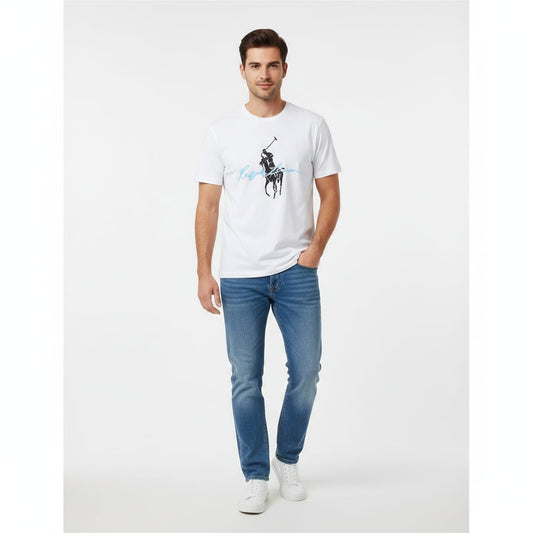 RALPH LAUREN Serene Aqua Classic Fit Short Sleeve Graphic T-Shirt
