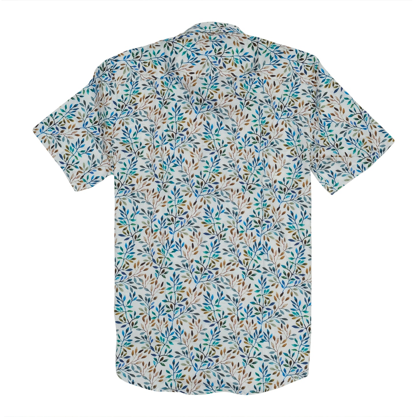 ZARA Floral Print Light Blue Short Sleeve Shirt
