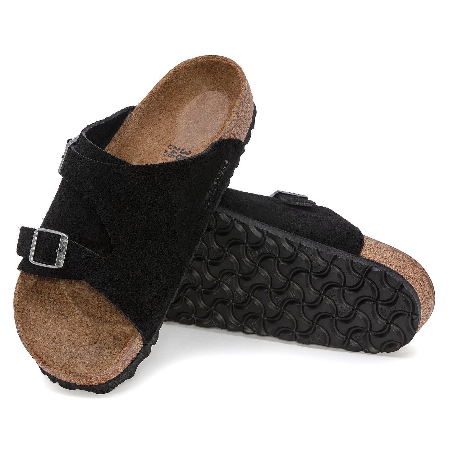 BIRKENSTOCK Obsidian Velvet Luxe Suede Slide Sandals