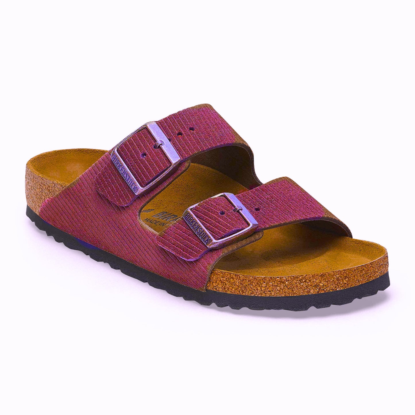 BIRKENSTOCK Wildberry Velvet Luxe Soft Footbed Sandals