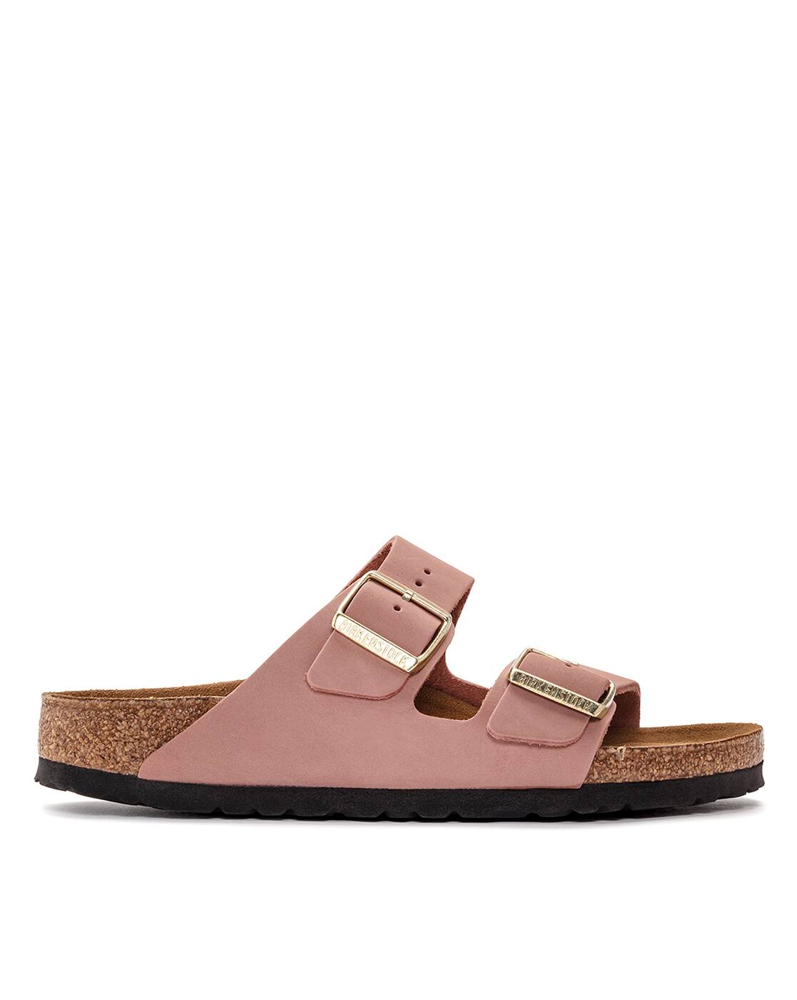 BIRKENSTOCK Petal Dust Luxe Leather Arizona Slide Sandals