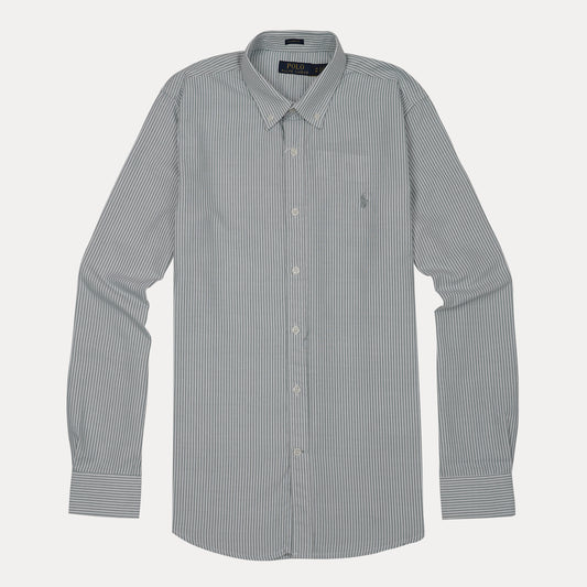 POLO RALPH LAUREN Tranquil Slate Slim Fit Long Sleeve Button-Down Shirt