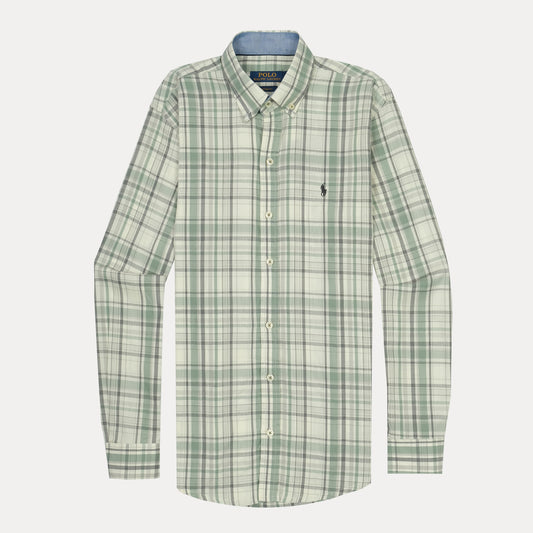 POLO RALPH LAUREN Celestial Sage Tailored Fit Long Sleeve Button-Down Shirt