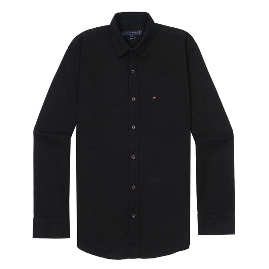 TOMMY HILFIGER Midnight Onyx Tailored Fit Long Sleeve Button-Up Shirt
