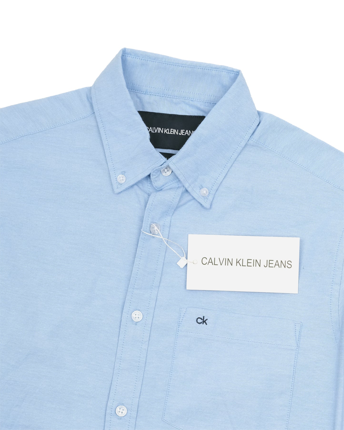 CALVIN KLEIN Light Blue Oxford Long Sleeve Button-Down Shirt