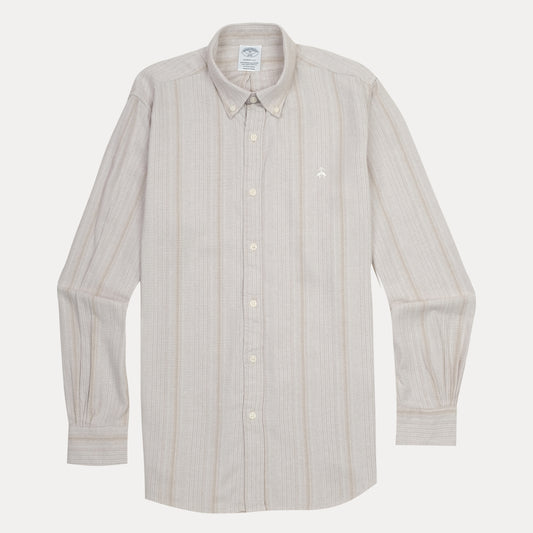 BROOKS BROTHERS Serene Dune Tailored Fit Long Sleeve Button-Down Shirt