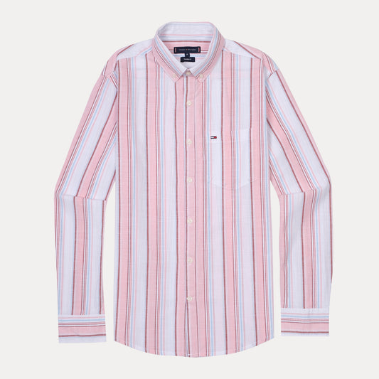 TOMMY HILFIGER Blushing Dawn Tailored Fit Long Sleeve Button-Down Shirt