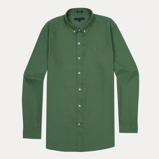 TOMMY HILFIGER Twilight Sage Classic Fit Long Sleeve Button-Down Shirt