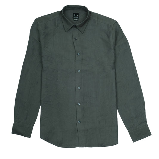 ARMANI EXCHANGE Forest Whisper Slim Fit Lightweight Button-Up Shirt