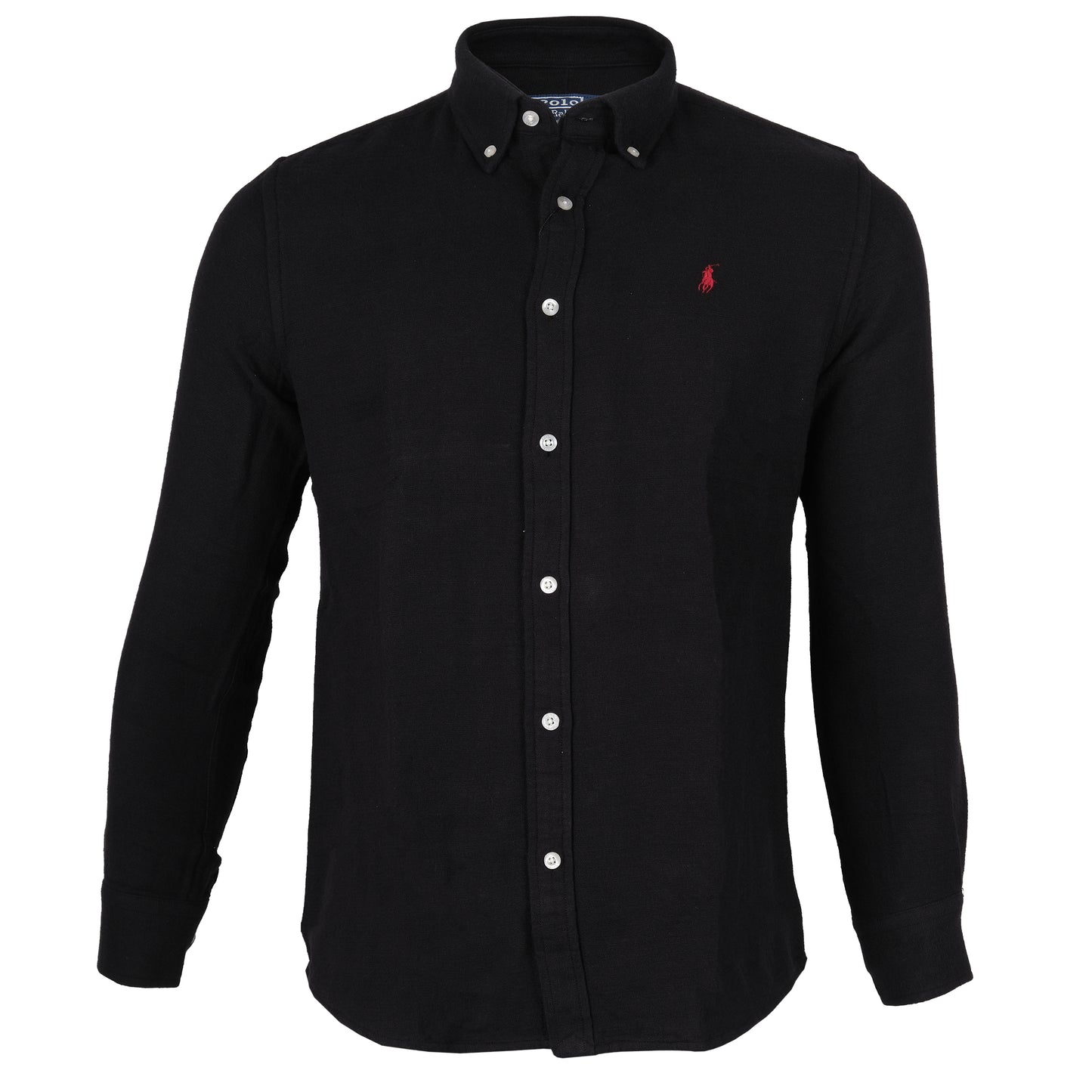 RALPH LAUREN Classic Black Button-Down Long Sleeve Shirt