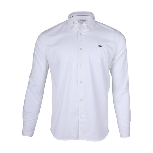 LACOSTE Cloud White Classic Fit Button-Down Shirt