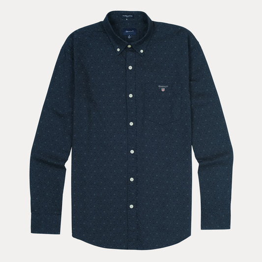 GANT Dusk Sapphire Tailored Fit Long Sleeve Oxford Shirt
