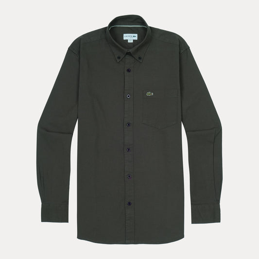 LACOSTE Midnight Onyx Tailored Fit Long Sleeve Button-Up Shirt