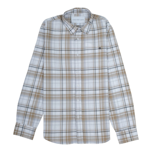 CALVIN KLEIN JEANS Desert Dune Classic Fit Long Sleeve Shirt