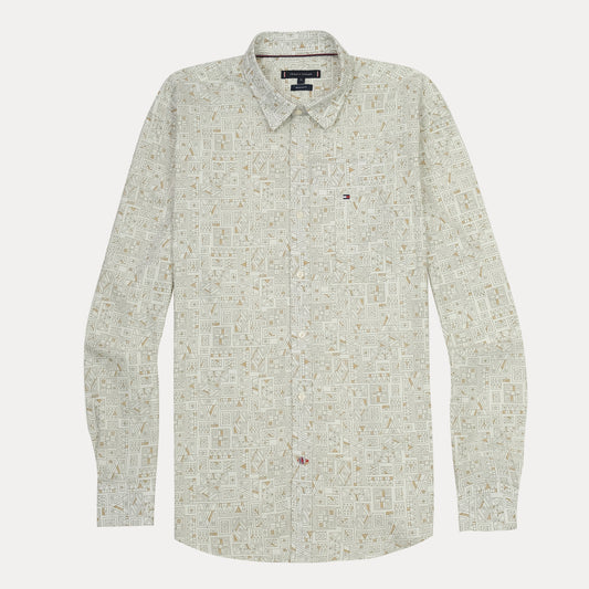 Tommy Hilfiger Geometric Print Long Sleeve Shirt