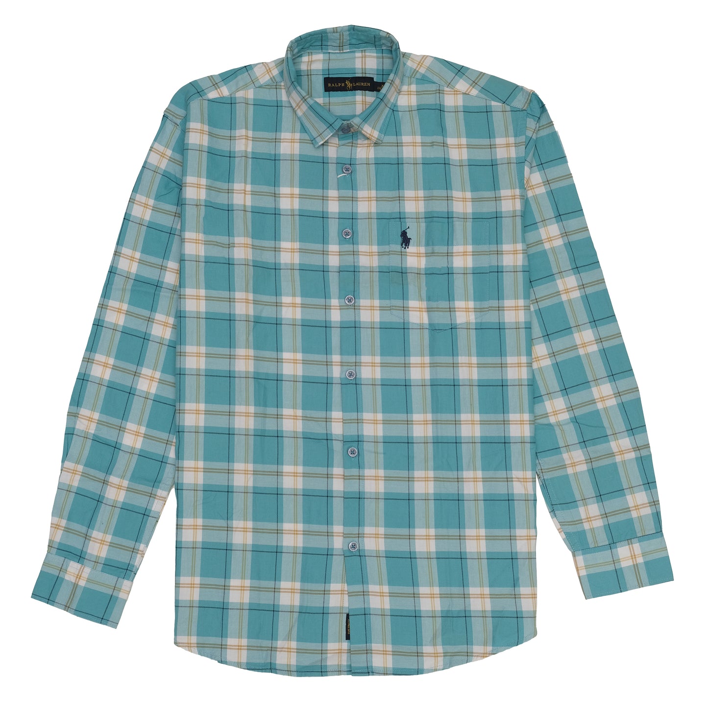 Polo Ralph Lauren Aqua Plaid Long Sleeve Shirt