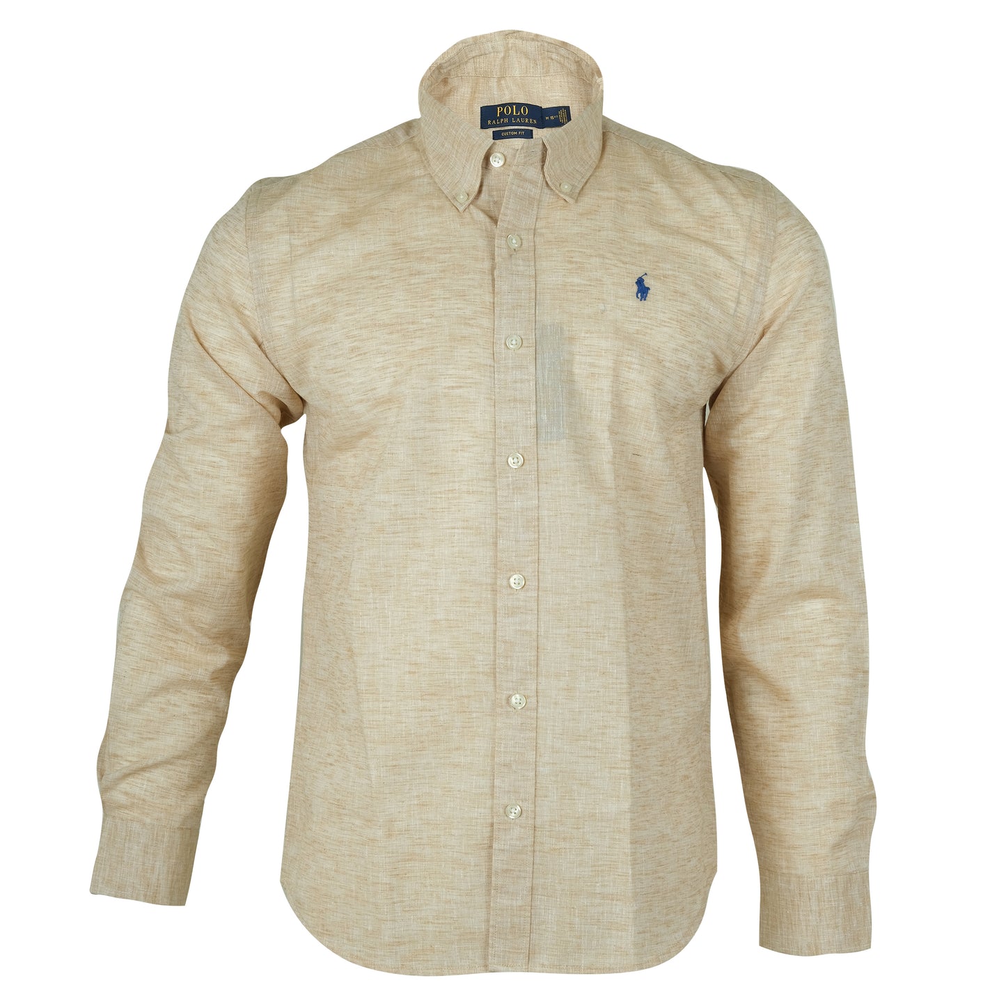 POLO Ralph Lauren Beige Textured Button-Down Long Sleeve Shirt