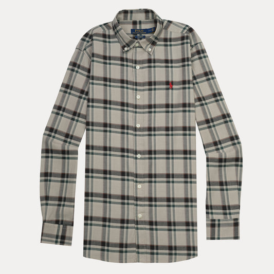 POLO RALPH LAUREN Enchanted Sage Custom Fit Long Sleeve Flannel Shirt