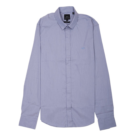 ARMANI EXCHANGE Serene Sky Slim Fit Long Sleeve Button-Up Shirt