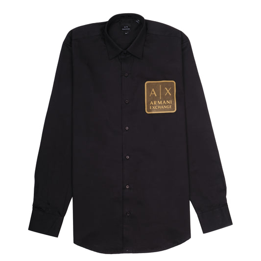 ARMANI EXCHANGE Midnight Noir Slim Fit Long Sleeve Shirt