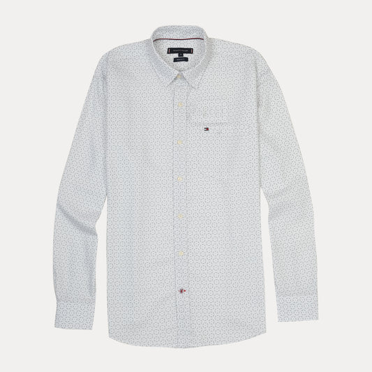 TOMMY HILFIGER Ethereal Ice Regular Fit Long Sleeve Printed Button-Up Shirt