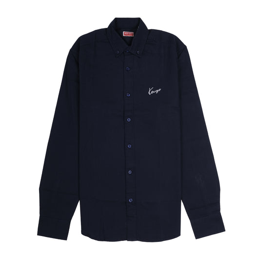 KENZO PARIS Midnight Navy Classic Fit Long Sleeve Button-Up Shirt