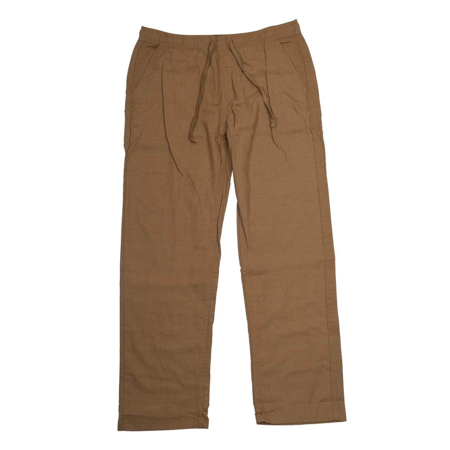 ZARA Embered Copper Easy Fit Linen-Blend Drawstring Trousers