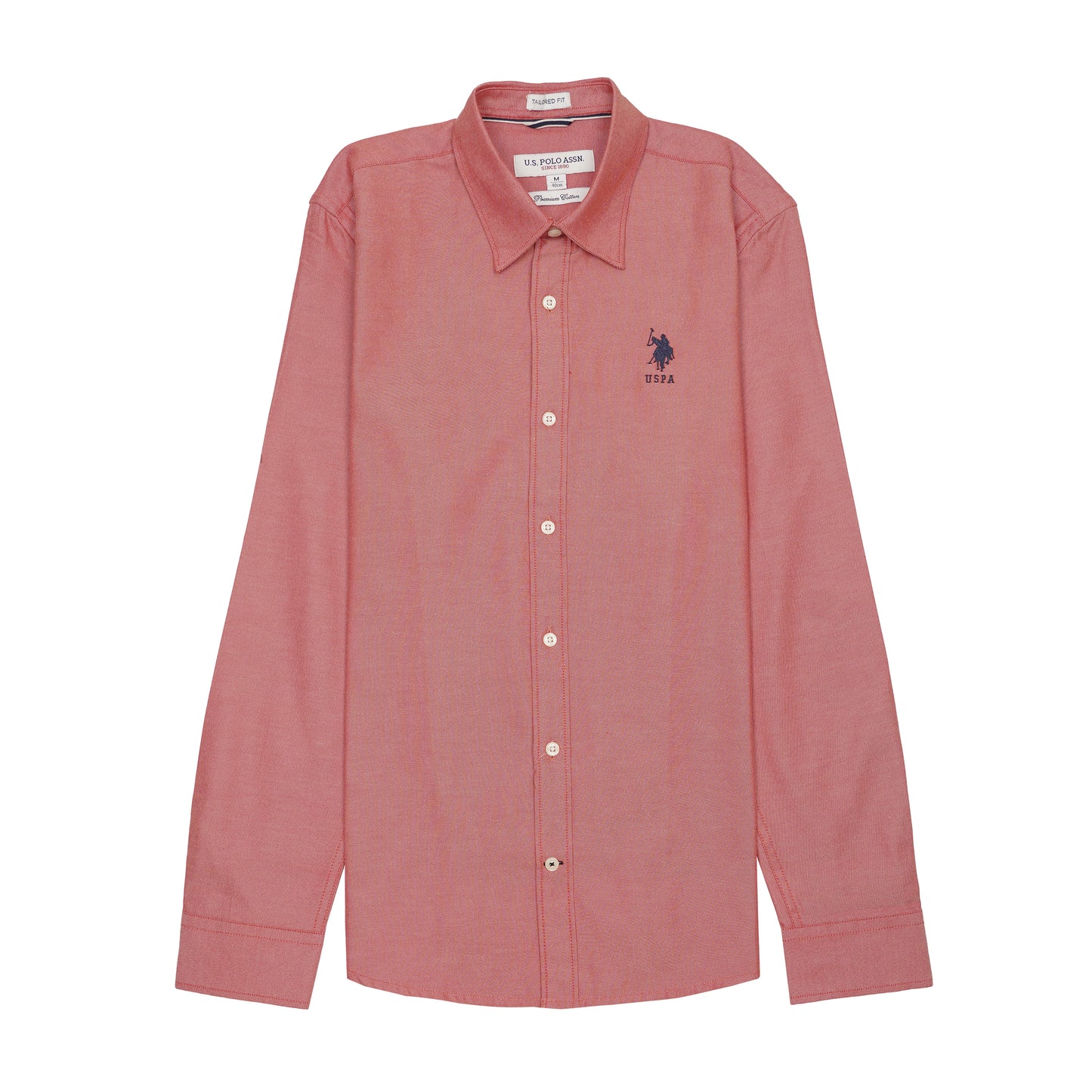 U.S. POLO ASSN. Whimsical Coral Tailored Fit Long Sleeve Shirt