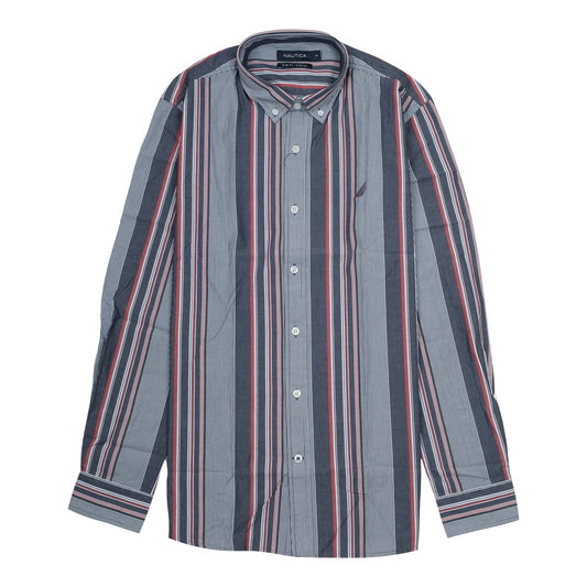 NAUTICA Serene Oceanic Tailored Fit Long Sleeve Stretch Button-Up Shirt