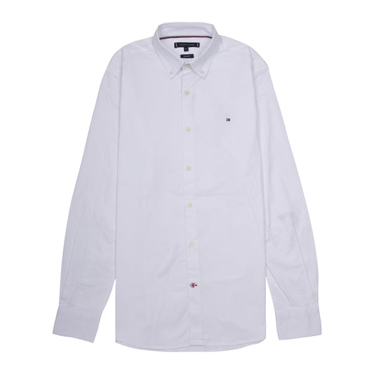 TOMMY HILFIGER Frosted Pearl Classic Fit Long Sleeve Button-Down Shirt