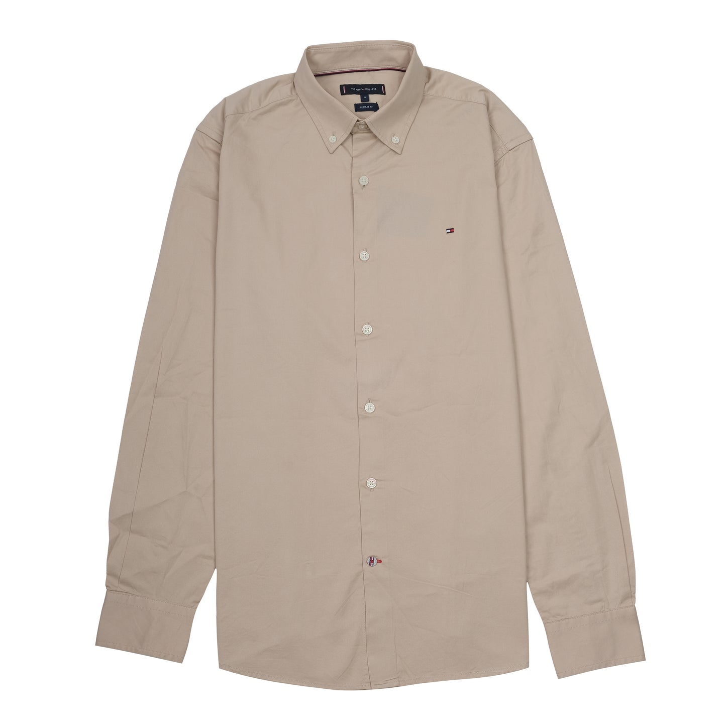 TOMMY HILFIGER Dune Beige Classic Fit Long Sleeve Button-Up Shirt