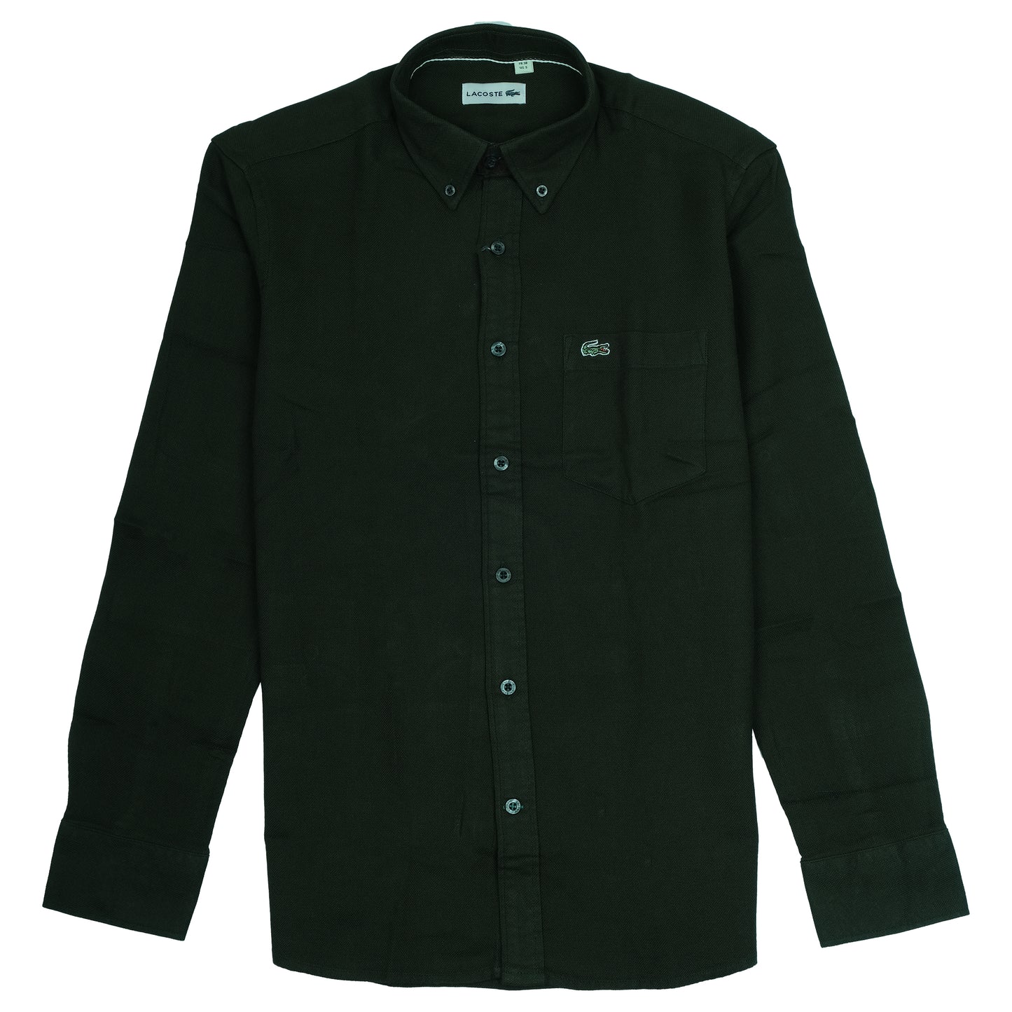 LACOSTE Dark Green Classic Fit Button-Up Shirt