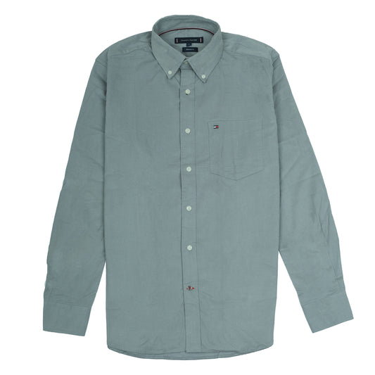 TOMMY HILFIGER Misty Slate Classic Fit Long Sleeve Button-Down Shirt