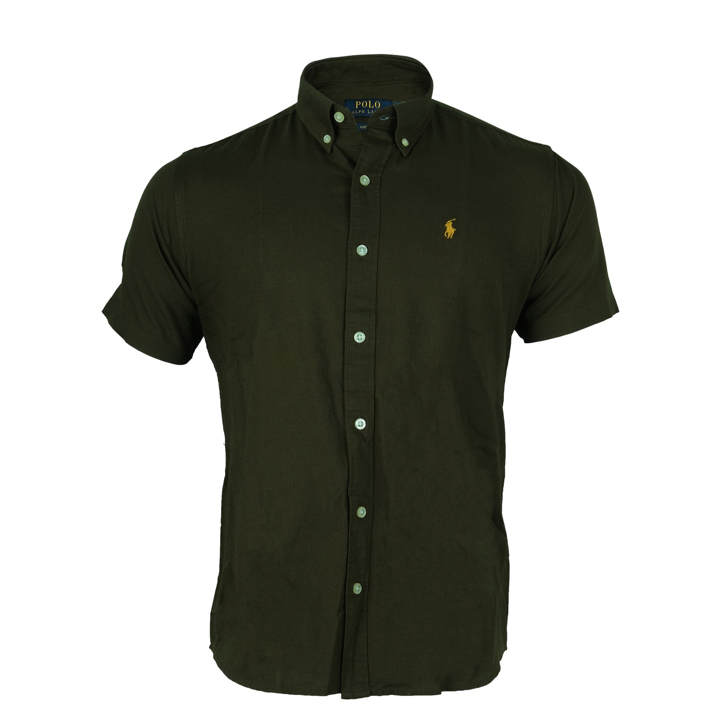 Polo Ralph Lauren Custom Fit Military Green Short Sleeve Shirt