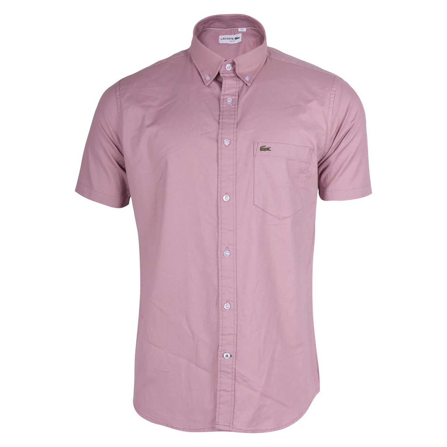 LACOSTE Blush Petal Classic Fit Short Sleeve Button-Up Shirt