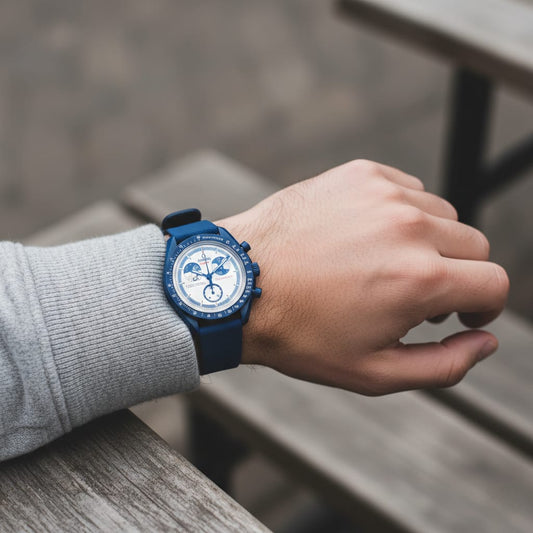 OMEGA Oceanic Sapphire Chronograph Rubber Strap Watch