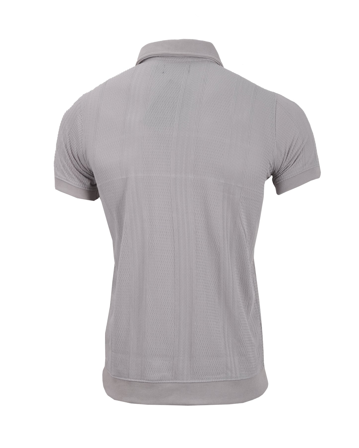 POLO RALPH LAUREN Light Grey Textured Cotton Classic Fit Polo Shirt