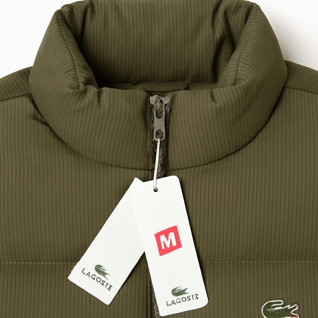 Lacoste Men's Puffer Jacket in Olive Green