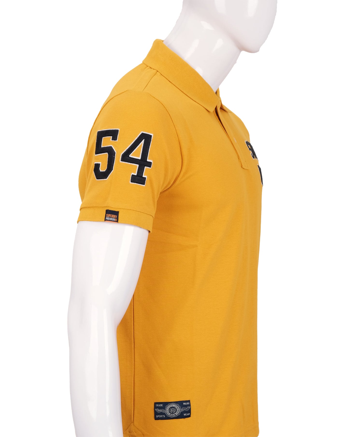 SUPERDRY Mustard Yellow Superstate 84 Appliqué Classic Polo Shirt