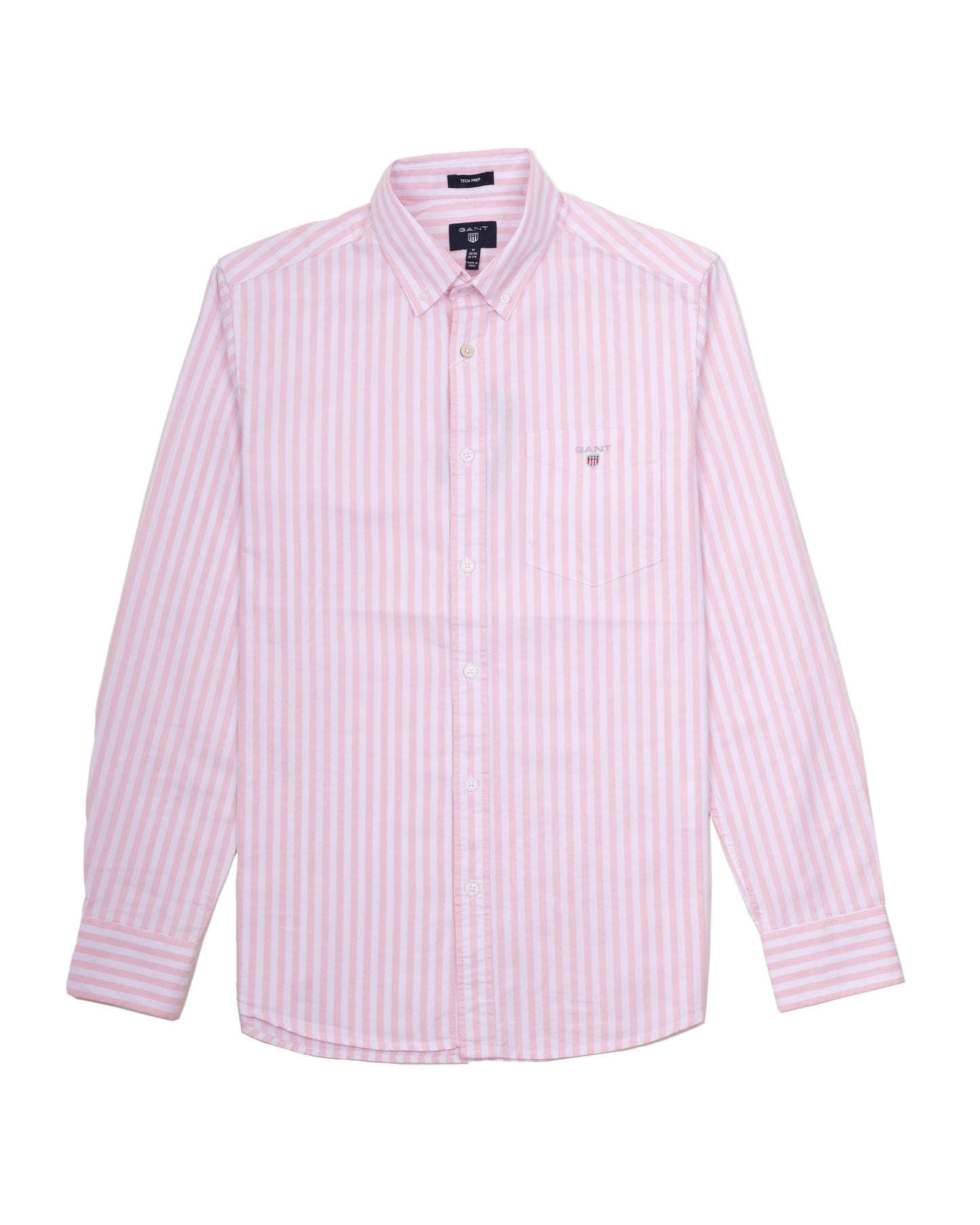 GANT Pink White Bengal Stripe Long Sleeve Cotton Shirt