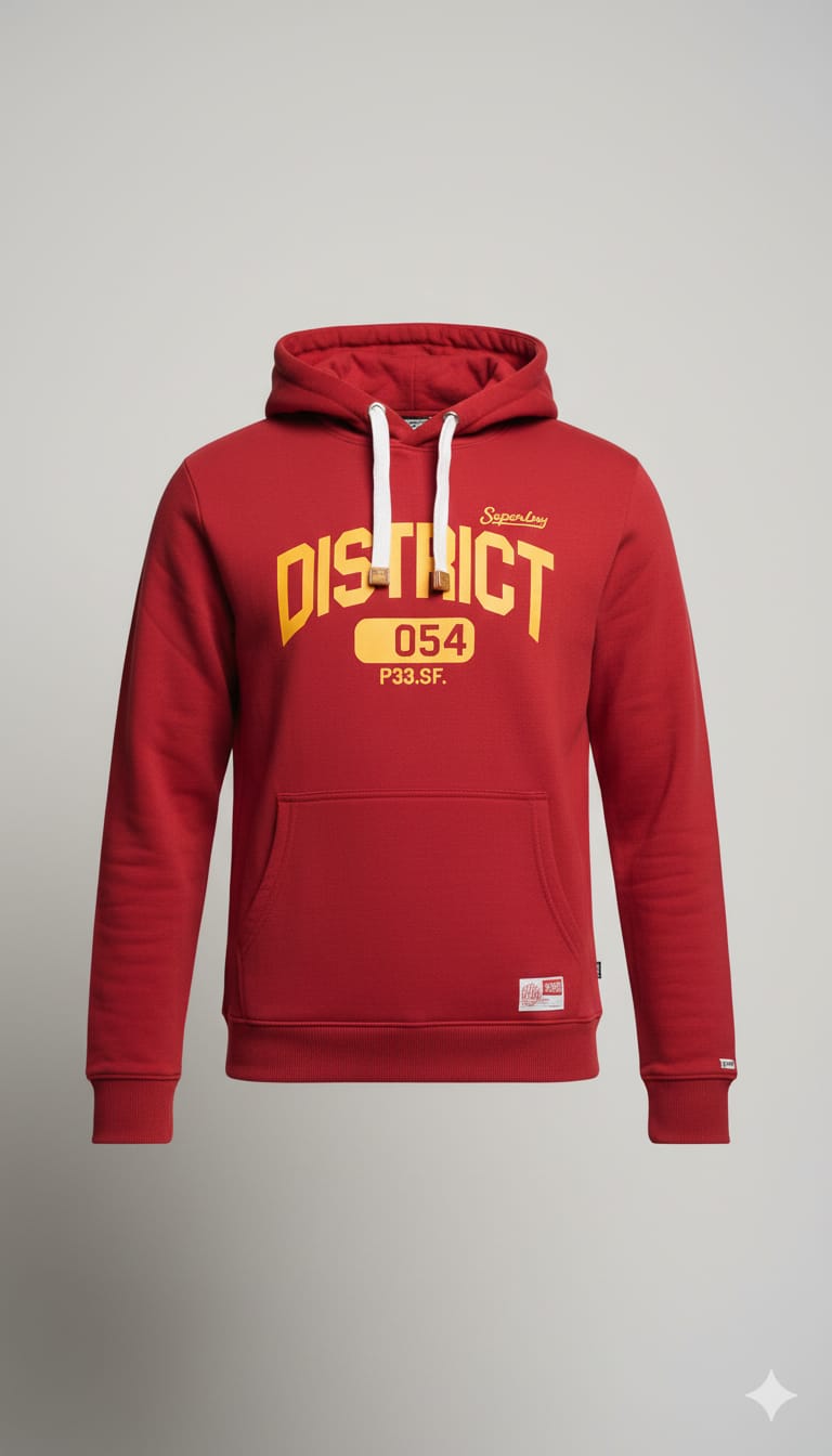 Superdry District 054 Hoodie in Red