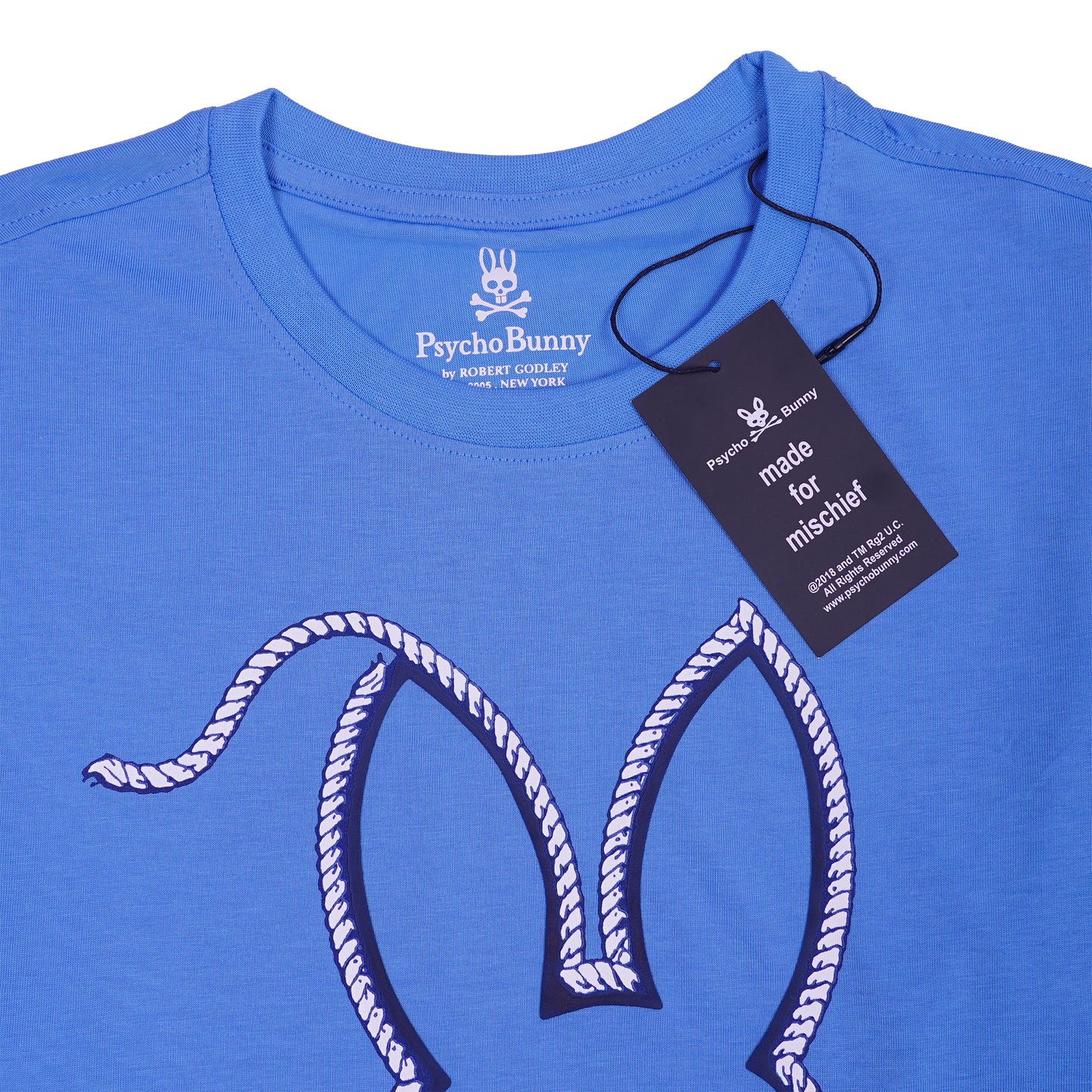 PSYCHO BUNNY Celestial Teal Relaxed Fit Short Sleeve Graphic T-Shirt