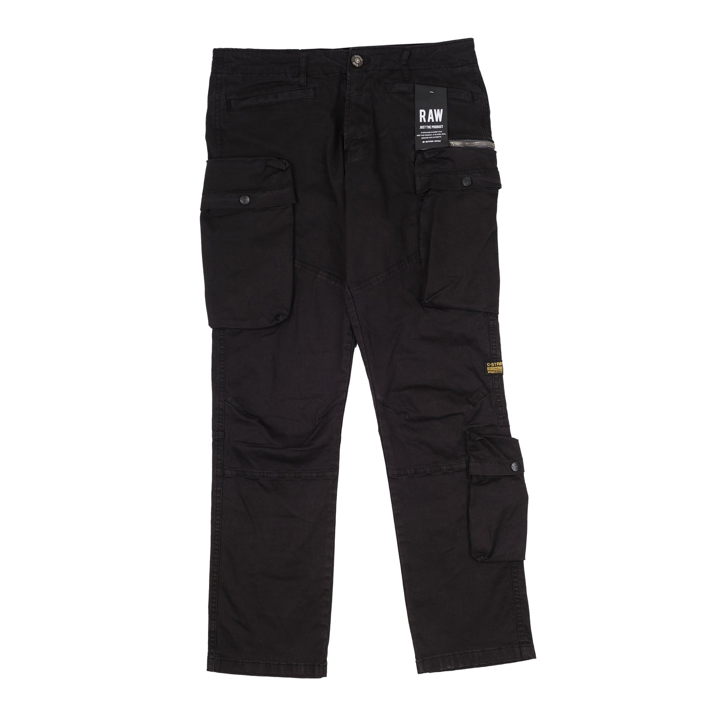 G-STAR RAW Black 3D Tapered Multi-Pocket Cargo Pants
