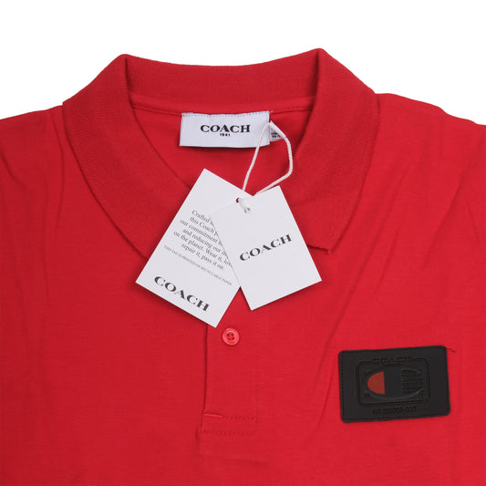 COACH Ember Glow Timeless Fit Short Sleeve Piqu�� Polo Shirt