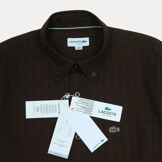 Lacoste Classic Fit Striped Button-Up Shirt