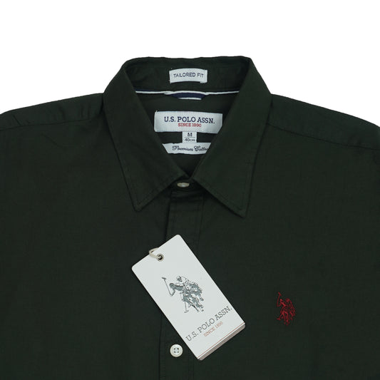 U.S. POLO ASSN. Seraphic Juniper Smoke Tailored Fit Long Sleeve Shirt