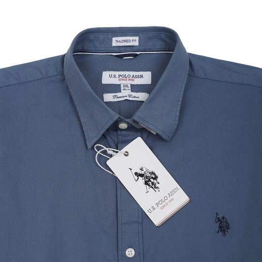 U.S. POLO ASSN. Prismatic Azure Tailored Fit Long Sleeve Shirt
