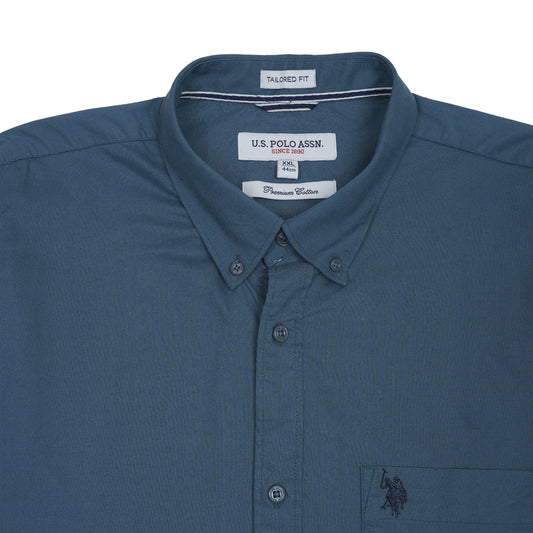 U.S. POLO ASSN. Opulent Teal Tailored Fit Long Sleeve Shirt
